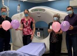 Staff celebrate 10th anniversary of CT scanner