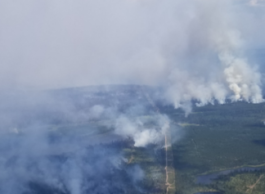 Wildfire in the Cariboo Regional District.